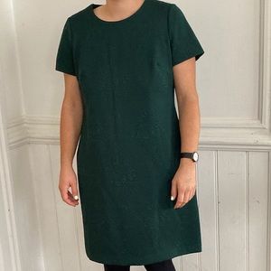 Calvin Klein Forest Green Brocade Dress